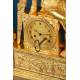 Elegant Antique Gilded Bronze Clock, France ca 1850 - Diana the Huntress