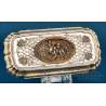 Antique Gilded Silver and Mother of Pearl Box, 19th Century