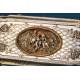 Antique Gilded Silver and Mother of Pearl Box, 19th Century