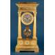 Antique Gilt Bronze Portico Clock with Four Columns. France, 19th Century