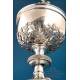 Antique Silver Ciborium with Cherubs and Theological Virtues. Spain, 1930