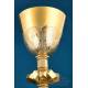 Antique Gilt Silver Chalice with Enamels by Demarquet Frères, France, Ca. 1880