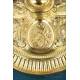 Antique Gilded Gilded Silver Chalice and Paten of Great Height, Paris, France 1819-1838