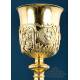 Antique Gilded Gilded Silver Chalice and Paten of Great Height, Paris, France 1819-1838