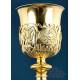 Antique Gilded Gilded Silver Chalice and Paten of Great Height, Paris, France 1819-1838