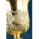 Antique Gilded Gilded Silver Chalice and Paten of Great Height, Paris, France 1819-1838