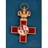 Cruz de Caballero al Mérito Militar Distintivo Rojo. Época Alfonso XIII, España.