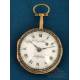 Antique Verge Fusee Pocket Watch Fres. Esquivillon & Delhoudens, France Ca. 1790