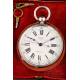 Antiguo Reloj de Bolsillo de Plata Paul Boch, Mercado Chino, Ginebra 1870