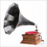 Antique Oak His Master's Voice Gramophone-Phonograph. France, c. 1910