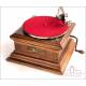 Antique Oak His Master's Voice Gramophone-Phonograph. France, c. 1910