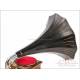 Antique Oak His Master's Voice Gramophone-Phonograph. France, c. 1910