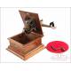 Antique Oak His Master's Voice Gramophone-Phonograph. France, c. 1910