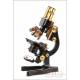 Antique Binocular Microscope Leitz Wetzlar from 1930. Germany.