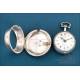 Antique Edward Prior Verge Fusee Pocket Watch with Double Case, London 1771