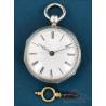 Antique French Verge Fusee Silver Pocket Watch, France c. 1840