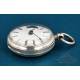 Antique French Verge Fusee Silver Pocket Watch, France c. 1840