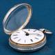 Antique French Verge Fusee Silver Pocket Watch, France c. 1840