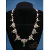 Collar Vintage de oro 18K con 9 esmeraldas y 250 diamantes, circa 1950