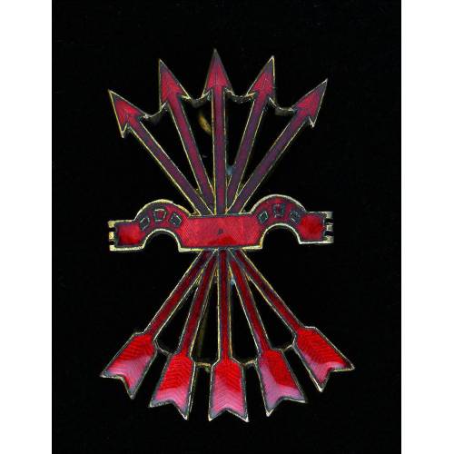 Original insignia of the Spanish Falange. Spain, 40's