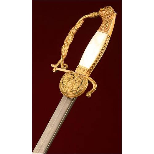 Austro-Hungarian Infantry Officer's Sword, XIX Century.