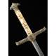 Antique Steel Dagger with Ivory and Brass Hilt. Spain, XIX Century