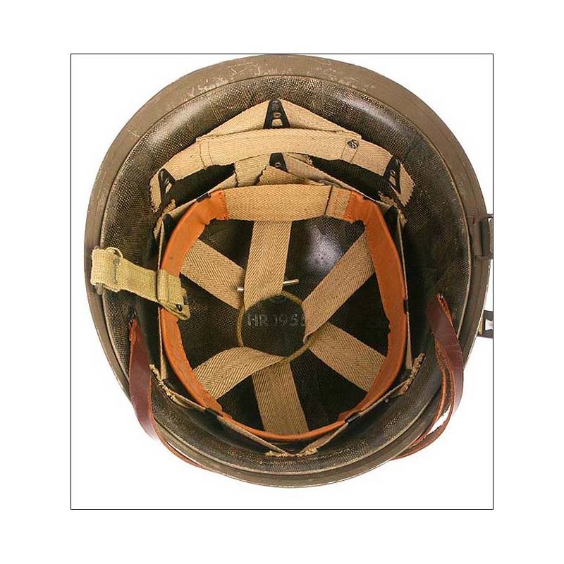 French helmet model popular M 51 Otan / Nato with liner from the 1950s - Elmetto francese modello M 51 Otan /Nato con liner anni 50