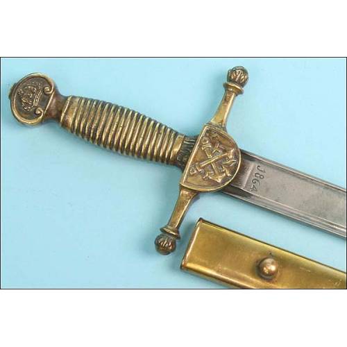 Rare Spanish machete for Marine gunner cadet. Mod. 1836