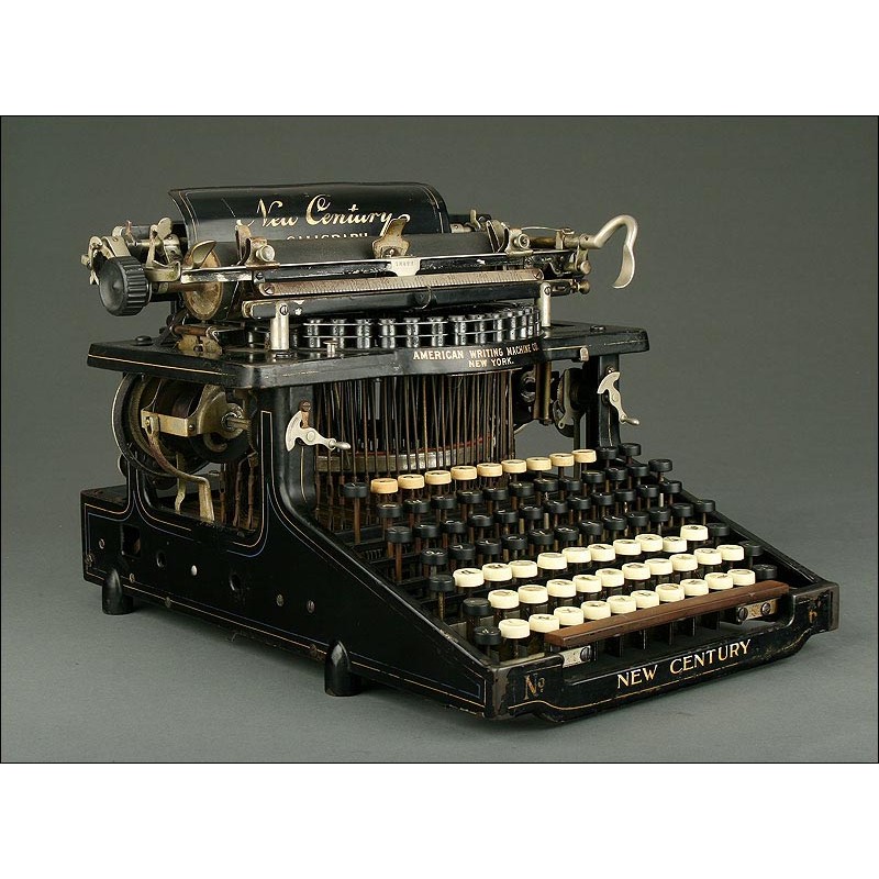Antigua Máquina de Escribir Norteamericana Caligraph New Century Nº 5, Año  1900