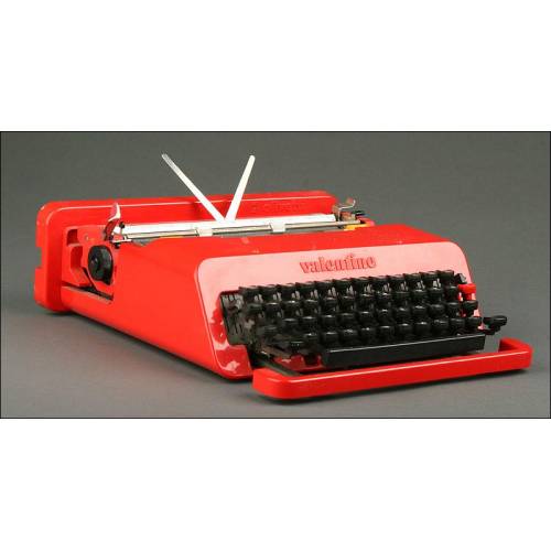 Elegante Máquina de Escribir Vintage Olivetti Valentine. Italia, Años 70