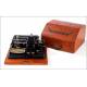 German Typewriter Mignon 4, Year 1925. Working. With Original Case and Key.