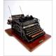 Antique Ideal A2 Typewriter with Wooden Case. Germany, Circa 1905