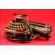 Rare Imperial Model B Typewriter, Manufactured in 1915. Interchangeable Curved Keyboard and Oversized Carriage.