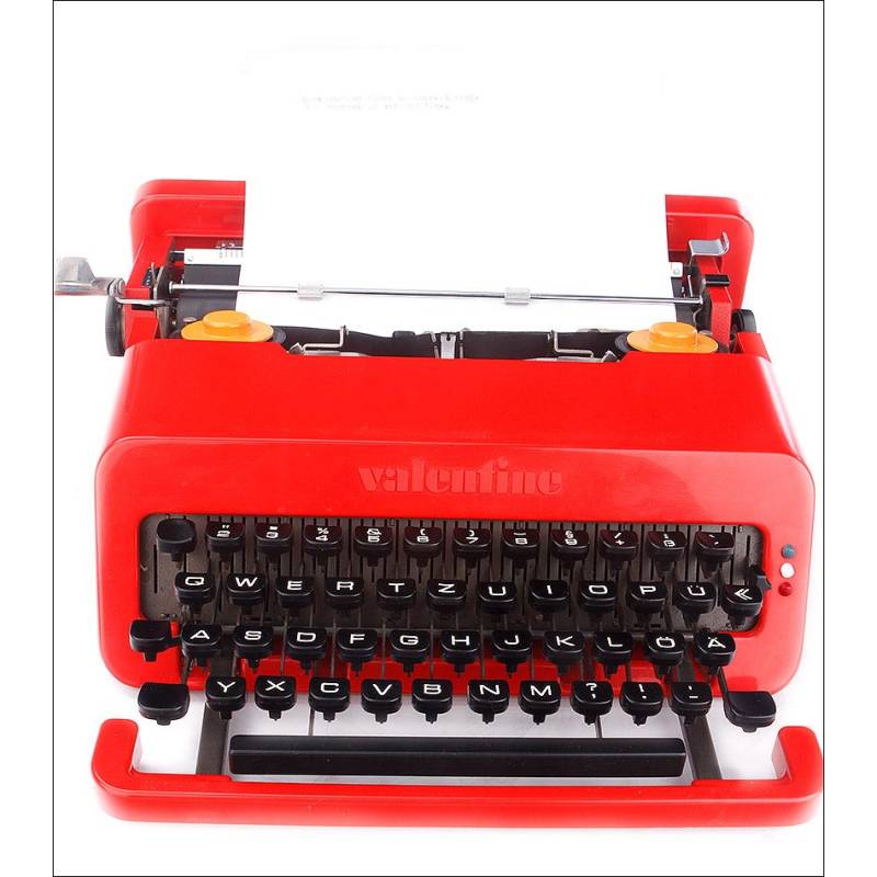 Elegante Máquina de Escribir Vintage Olivetti Valentine. Italia, Años 70