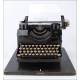 Beautiful Antique Orga Privat Typewriter with Original Cover. Germany, Circa 1923