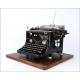 Antique Torpedo Typewriter No. 5 in operation. Germany, Circa 1920