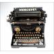 Antique Mercedes 3 Typewriter. Spanish Keyboard. Working. Germany, 1920's