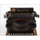 Monarch Visible No. 3 Typewriter in Very Good condition. New York, Circa 1915