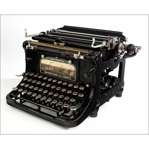 Antique Continental Standard Typewriter. Germany, 1915. Works Very Well