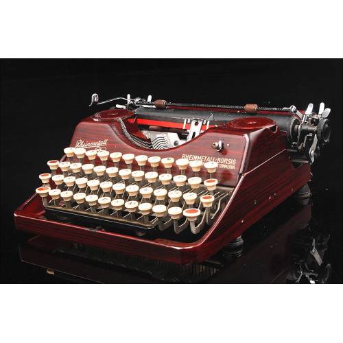 Rheinmetall Typewriter in Good Condition. Germany, 1930's