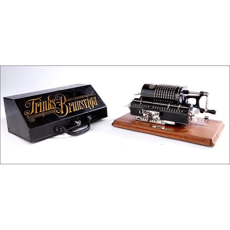 Attractive Trinks-Brunsviga Calculator in Good Condition and Working. Germany, Circa 1910.