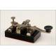 Attractive Morse Key For Telegraph Station. 20's-30's 20th Century