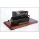 Antique Dactyle Calculator with Wooden Base and Working. France, 1908