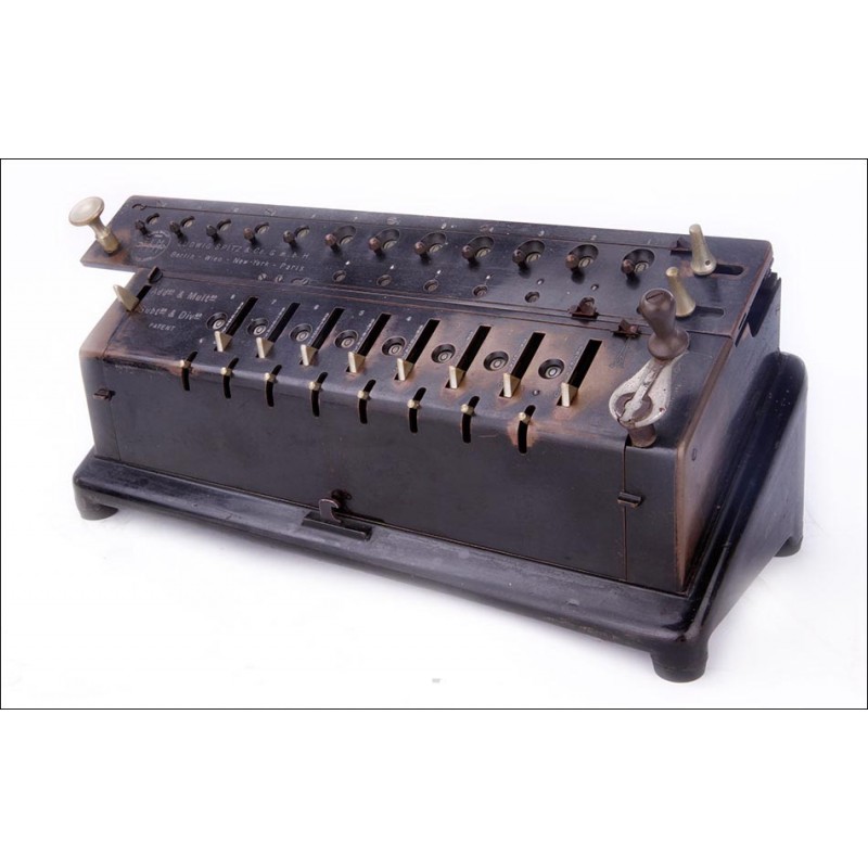 Fascinating Antique TIM Unitas III Calculator in Good Condition. Germany, Circa 1910