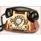 Copper switchboard telephone. Years 50's. Perfect working order.