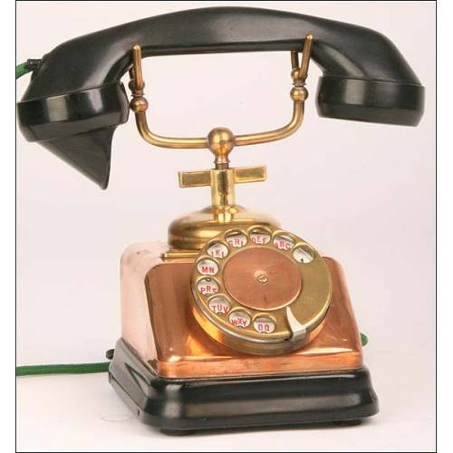 Copper telephone. Copper telephone. 50's. Perfect operation