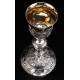 Antique Solid Silver Chalice with Paten. France, Late XIX Century