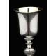 Stylized Antique Solid Silver Chalice in Good Condition. France, Late XIX Century