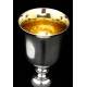 Stylized Antique Solid Silver Chalice in Good Condition. France, Late XIX Century