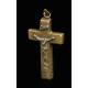 Curious Hanging Reliquary Crucifix in Good Condition. Late 19th Century.